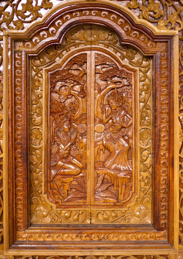Native Thai Style Wood Carving Stock Image Image of carve, ancient