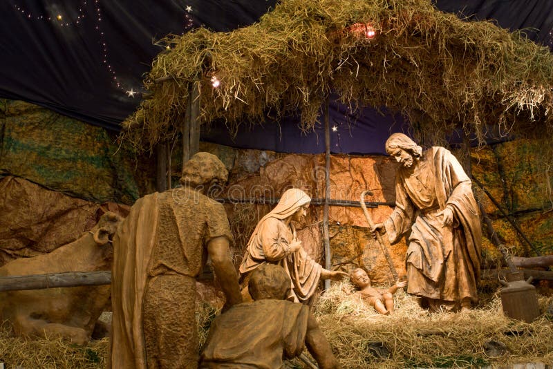 Nativity of Christ in Cathedral de Arequipa royalty free stock images