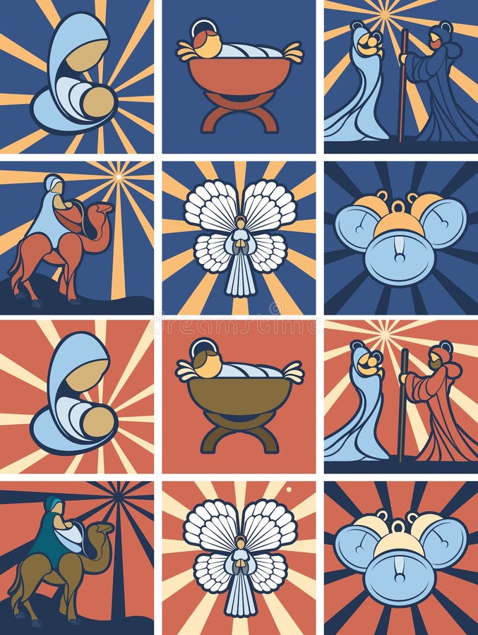 Nativity Icon Or Symbol Set Stock Vector Image 46082959