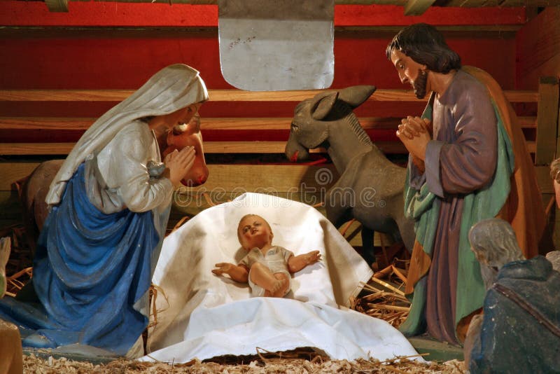 Nativity scene stock image. Image of celebrate, decorations 17442737