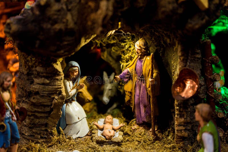 Nativity Scene with Baby Jesus Stock Photo Image of kings, nativity
