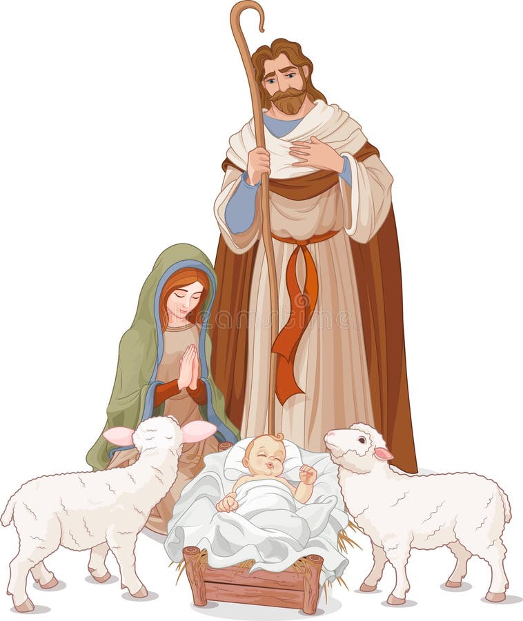 Nativity scene royalty free illustration Nativity scene royalty free illustration