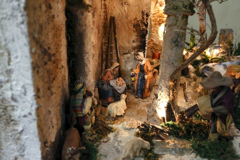 The Nativity scene stock image. Image of home, detail 80033847