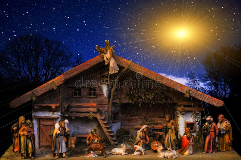 Nativity Scene, Sky, Night, Christmas Decoration Picture. Image 102569568