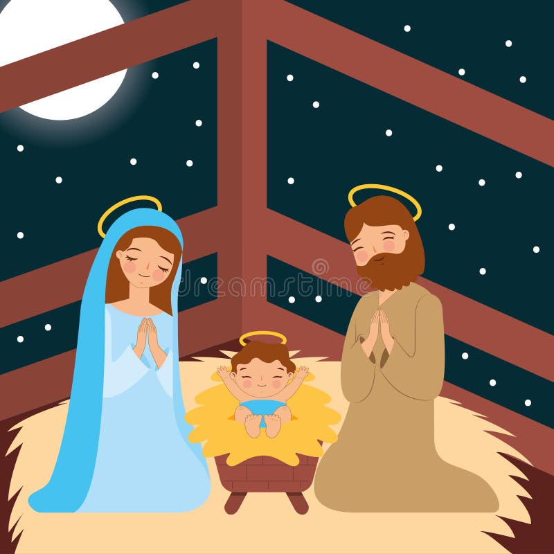 Nativity scene vector stock vector. Illustration of religion - 293424727