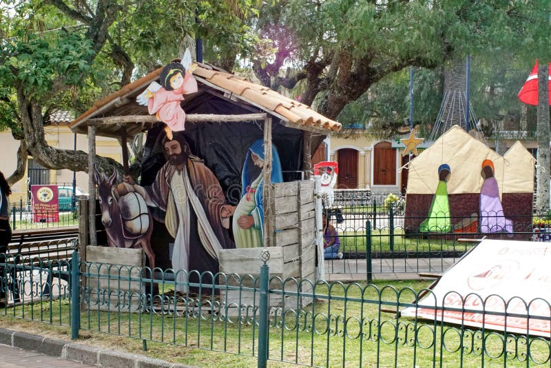 Nativity Scenes in the Park Stock Image Image of decorations, scenes 165473197