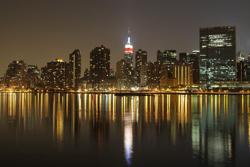 This is the view of Empire State building at night. This is the view of Empire State building at night.