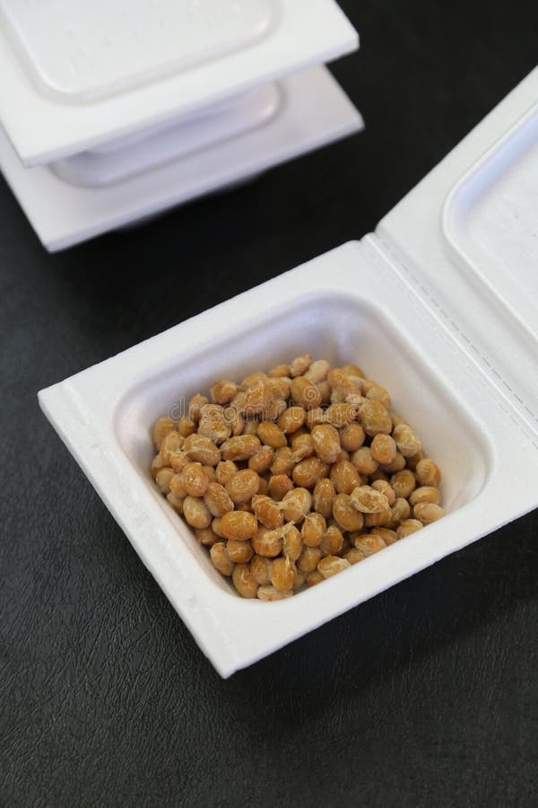 Natto Traditional Japanese Food Made From Fermented Soybeans Stock