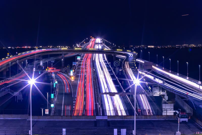 A night traffic jam on the highway at Tokyo bay area in Chiba. High quality photo. Kisarazu district Chiba Japan 01.30.2024 Here is the highway parking called UMIHOTARU PA in Chiba Japan. A night traffic jam on the highway at Tokyo bay area in Chiba. High quality photo. Kisarazu district Chiba Japan 01.30.2024 Here is the highway parking called UMIHOTARU PA in Chiba Japan.