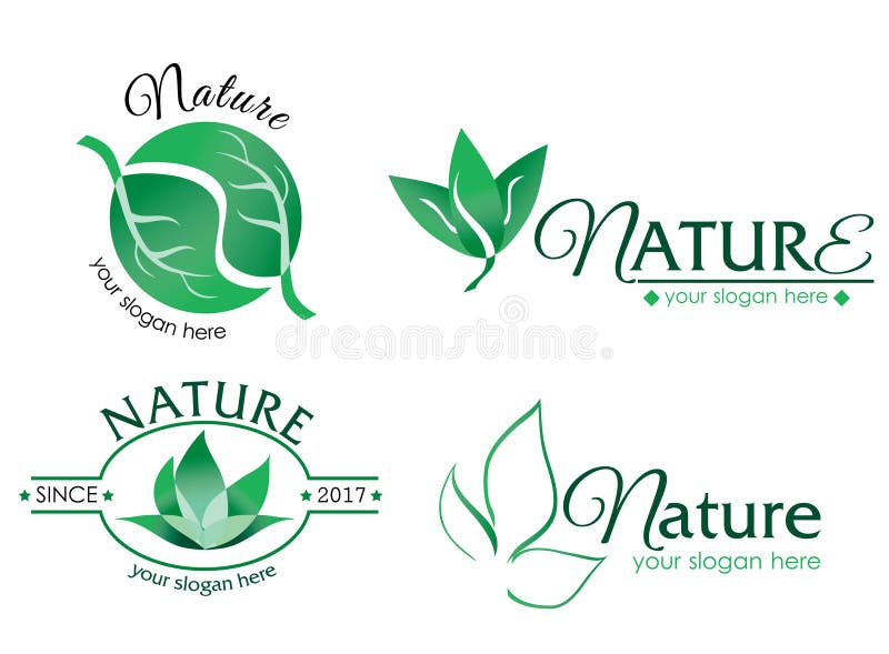 Natura 2 di logo di vettore illustrazione di stock Natura 2 di logo di vettore illustrazione di stock