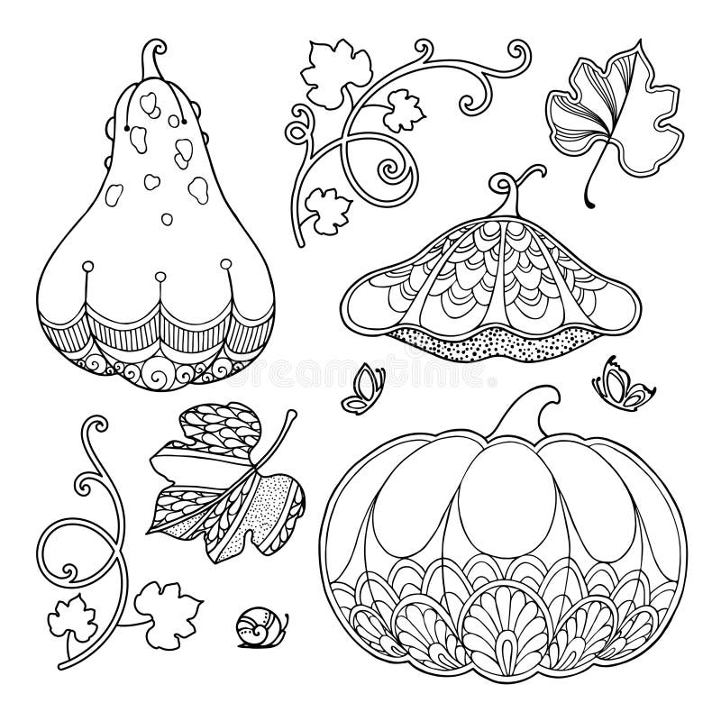 Natura elementów wektorowy ustawiający w doodle stylu ilustracji Natura elementów wektorowy ustawiający w doodle stylu ilustracji