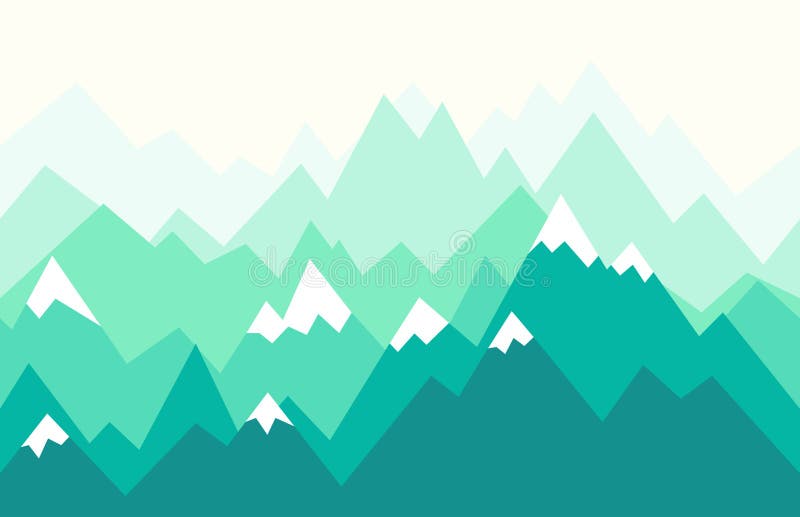 Natura krajobraz w geometrycznym stylu ilustracyjny bezszwowy wektor ilustracji Natura krajobraz w geometrycznym stylu ilustracyjny bezszwowy wektor ilustracji