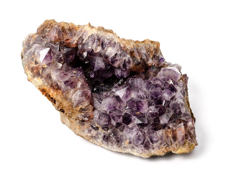 Natural Amethyst Rock Crystal Stock Photo Image of crystal, adornment