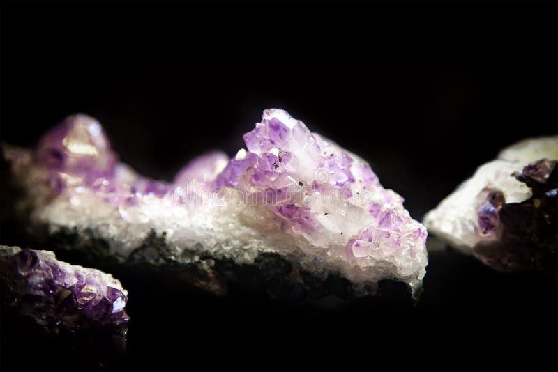 Natural amethyst stone, purple amethyst crystals royalty free stock images Natural amethyst stone, purple amethyst crystals royalty free stock images