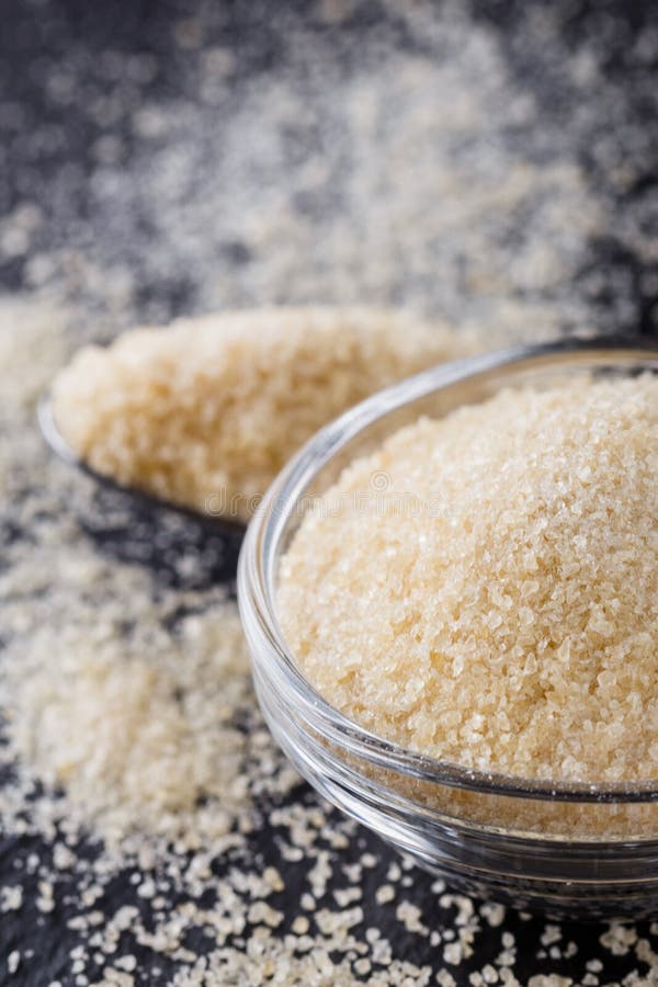 Natural Animal Gelatin on a Dark Stone Background Stock Image Image