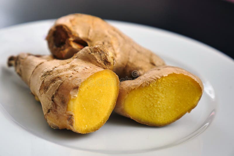 Natural Antibiotic Fresh Ginger Tuber Stock Image Image of root
