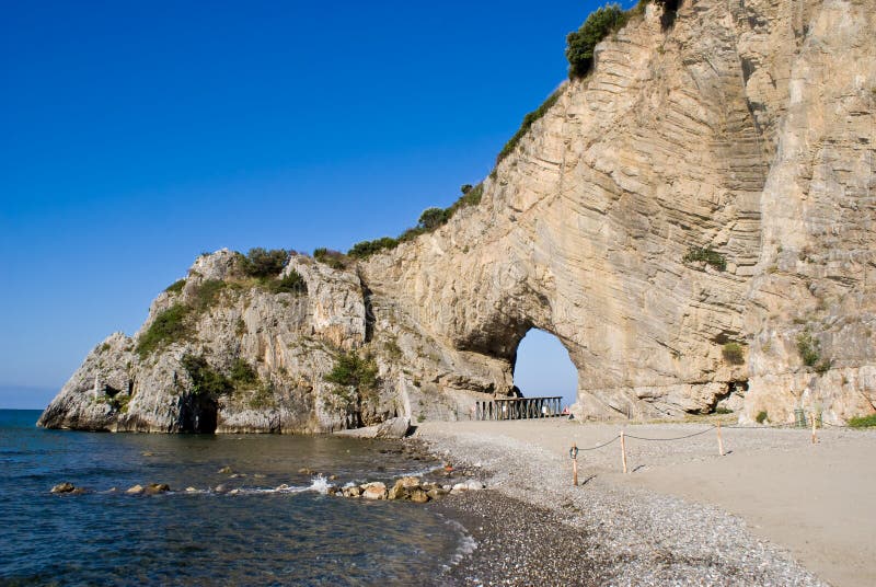 Natural arch in Palinuro, Italy