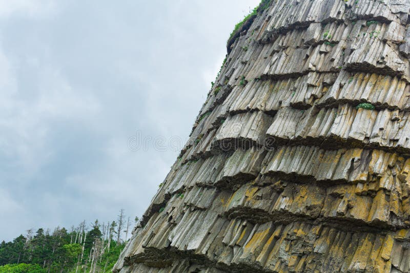 Natural background, rock fragment from volcanic lava pillars royalty free stock photos