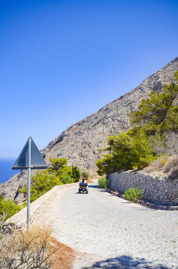 Natural Bare Rock and Mediterranean Sea View Santorini Island