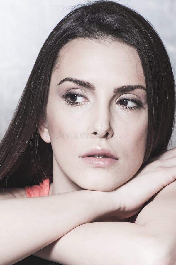 Natural beauty look woman portrait stock image Natural beauty look woman portrait stock image
