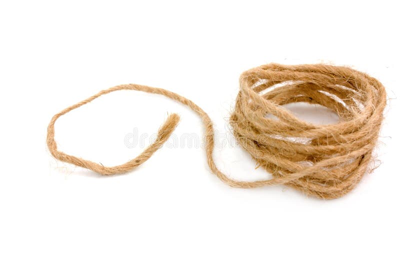 Natural brown rope stock photo
