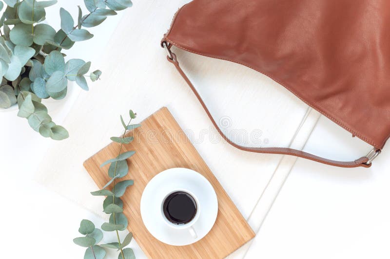 Natural color elegant flat lay stock photography