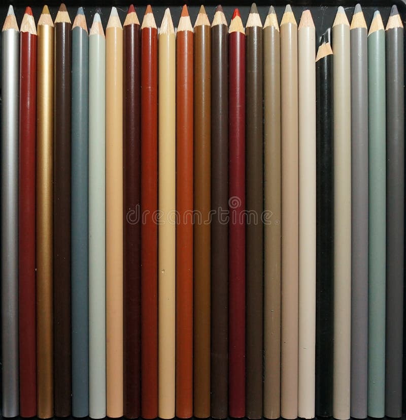 Natural Color Pencil Crayons Stock Image Image of sharpened, color