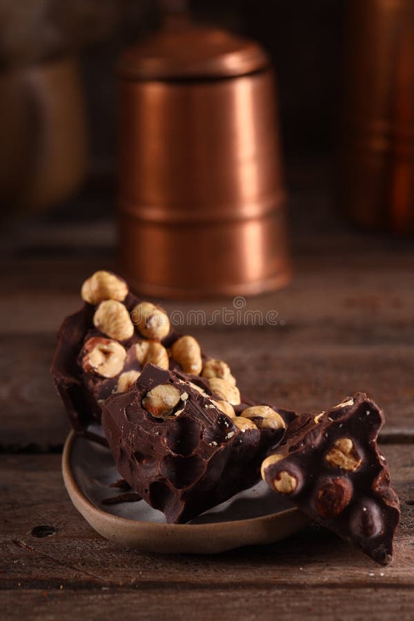 Natural Dark Chocolate with Nuts Stock Photo Image of dark, sweet