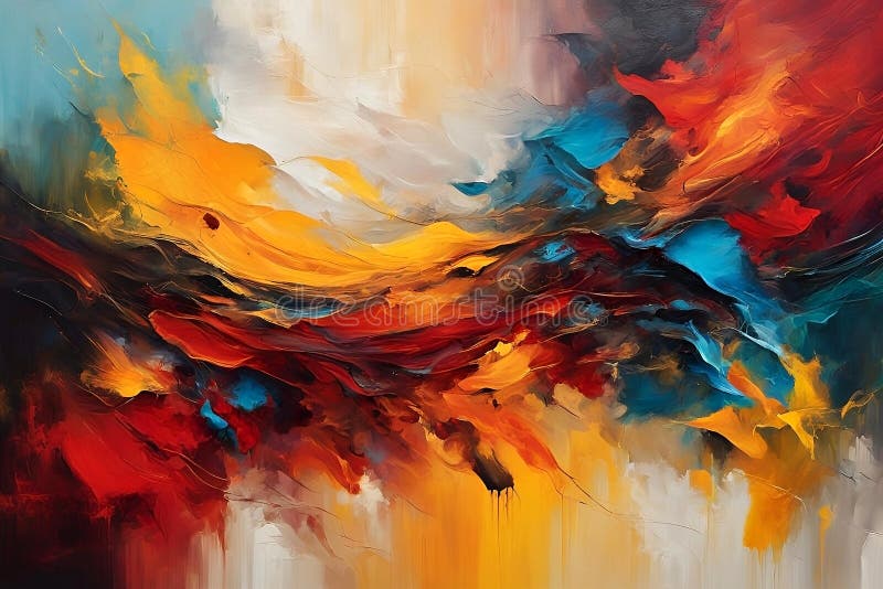 Colorful abstract acrylic painting, abstract composition. royalty free illustration