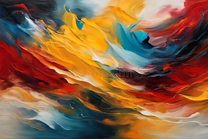 Colorful abstract acrylic painting, abstract composition. royalty free illustration