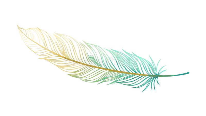 Natural Earthy Feather Vector Illustration, vector design Generative AI royalty free illustration