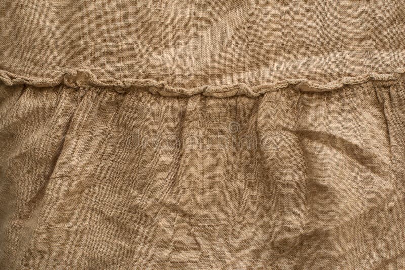 Natural Fabric Linen Texture, Beige Color, Unbleached Material for