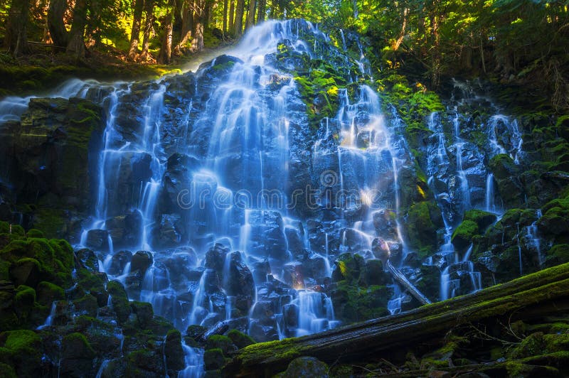 Ramona Waterfalls In Mt. Hood National Forest.