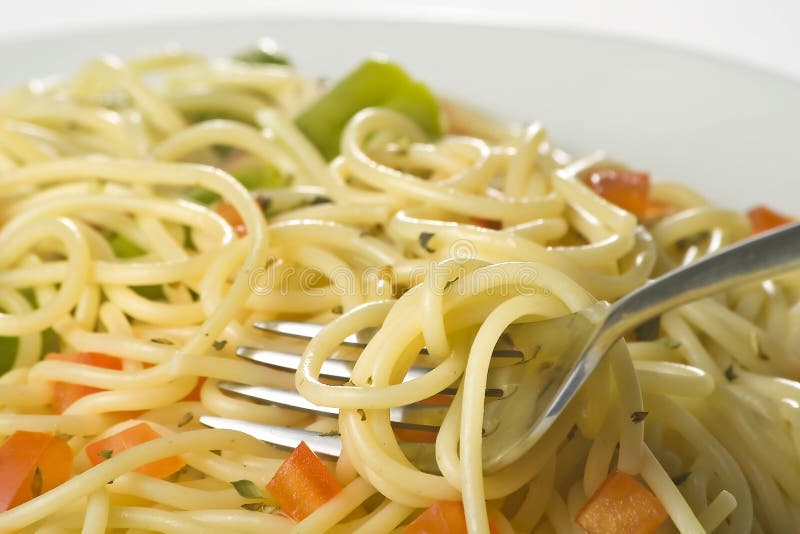 Natural fresh spaghetti tomato sauce and asparagus