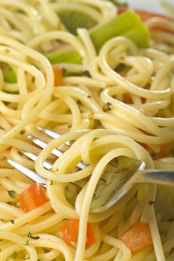 Natural fresh spaghetti tomato sauce and asparagus