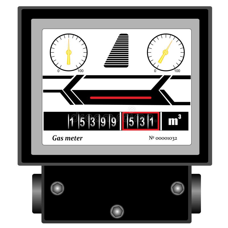 Natural gas Meter stock vector. Illustration of heat, dial 3778106