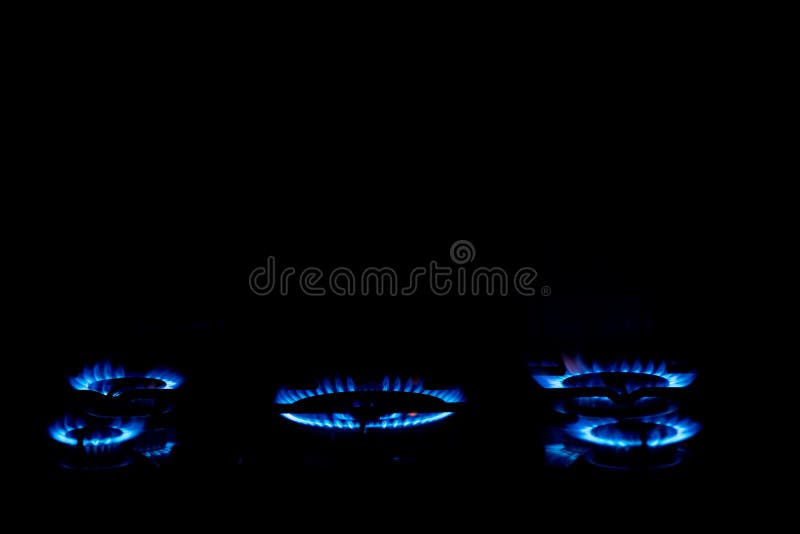 Natural Gas on the stove stock image. Image of heat 254573733