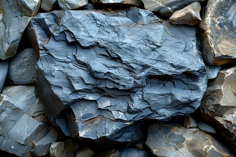 Natural Grey Rock Texture for Geological Study and Design Generative AI stock illustration