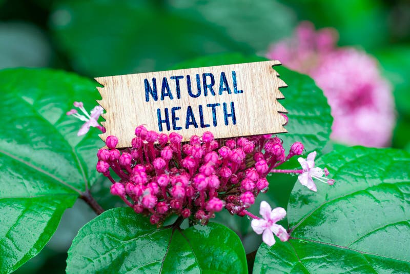 Natural health in wooden card