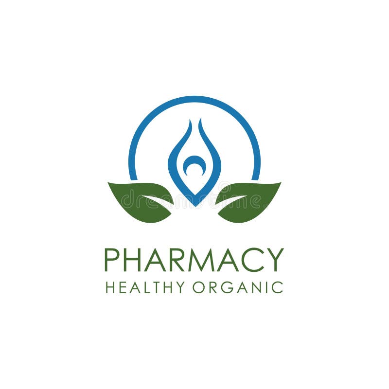 Natural Herbal Medicine Pharmacy Logo Design Stock Illustration ...