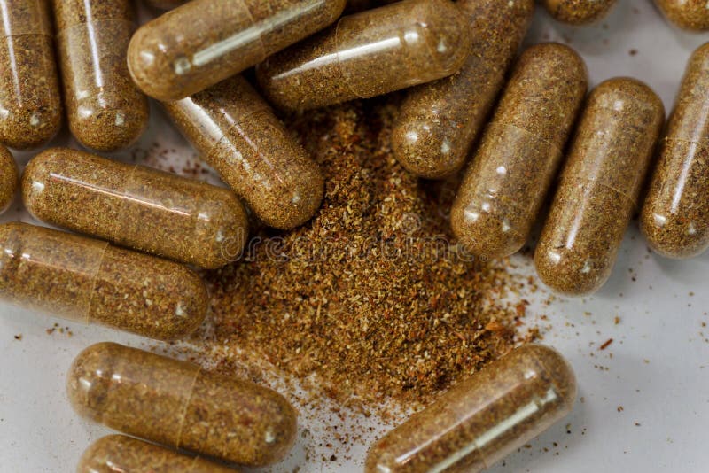 Natural herbal pills stock photo. Image of concept, capsule 78501676