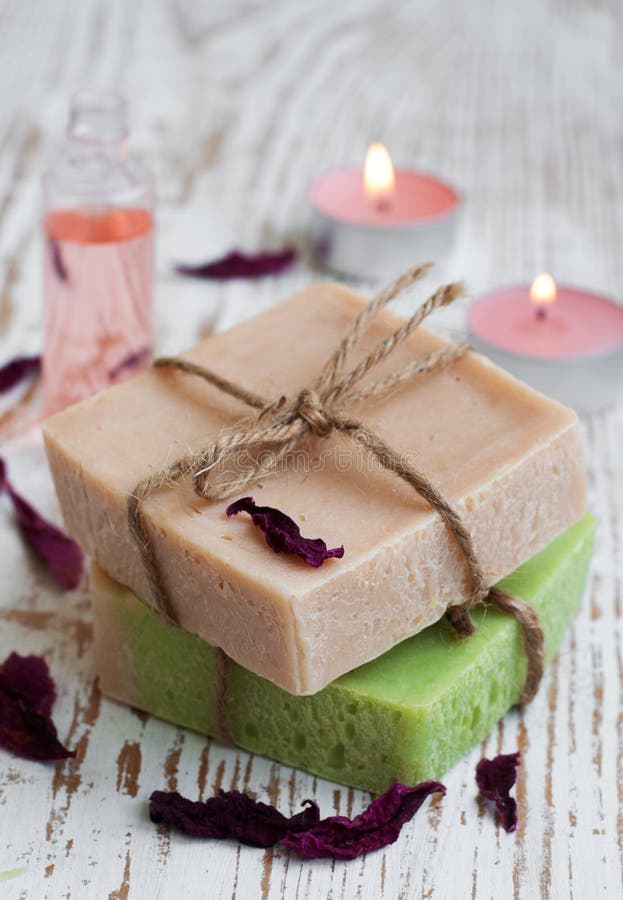 Natural Herbal Soap stock image. Image of light, green 32433825