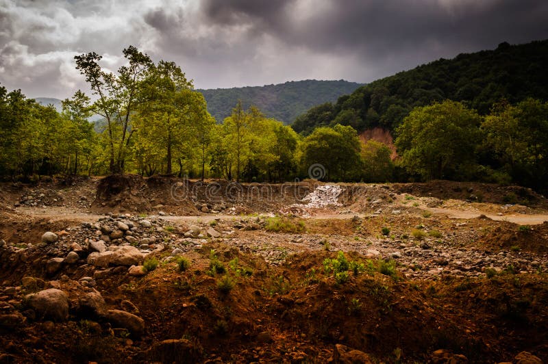 Natural Landscape Caught By The Storm