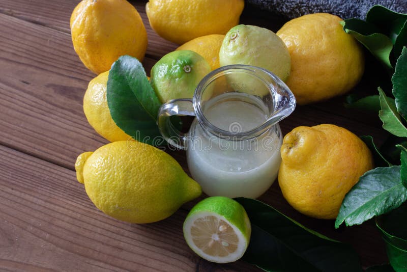 Natural Lemons with Lemon Juice Stock Photo Image of lemon, closeup