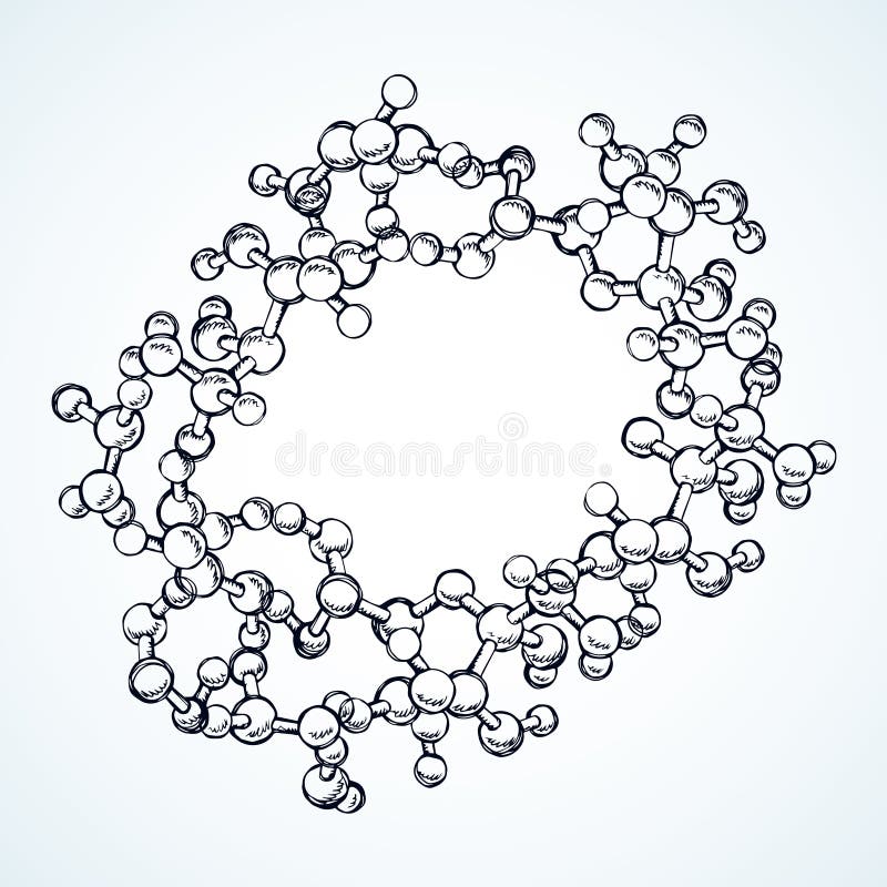 Chemical structure. Vector drawing