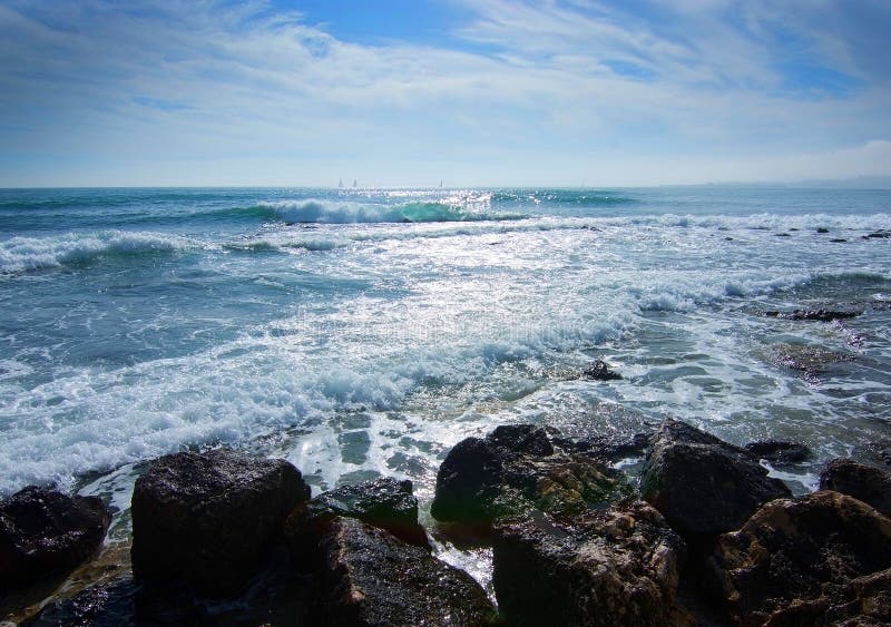 Natural Mediterranean Winter Seascape Stock Photo - Image of ...