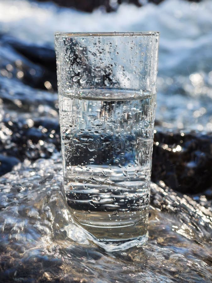 Natural Mineral Water in a Glass Stock Image Image of drink, liquid