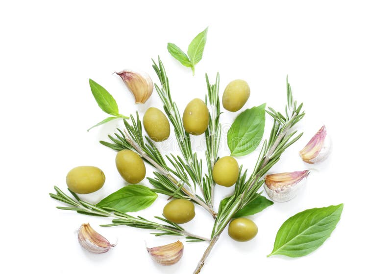 Natural olives with herbs stock image. Image of marinated 97136425