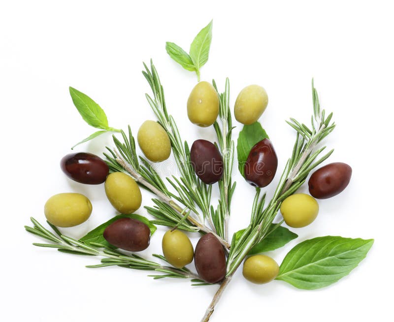 Natural olives with herbs stock photo. Image of vegetarian 97136652