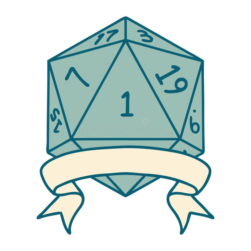 natural one d20 dice roll illustration